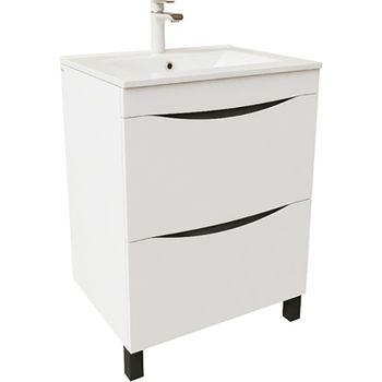 Тумба с раковиной Iddis Cloud 60 CLO60WFi95K Белая — фото 1, Тумбы с раковиной