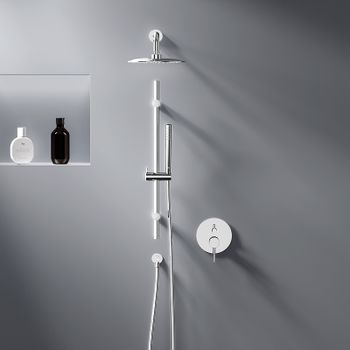 Душевая система Damixa Scandinavian Pure 936530000 Хром — фото 9, Встраиваемые душевые комплекты