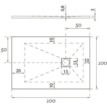 Душевой поддон из искусственного камня Aquanet Pleasure 100x100 258889 Черный — фото 7, Душевые поддоны из искусственного камня