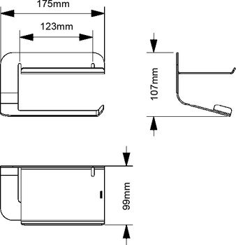 Держатель туалетной бумаги Sonia Quick 185252 с полкой Черный матовый — фото 3, Держатели туалетной бумаги