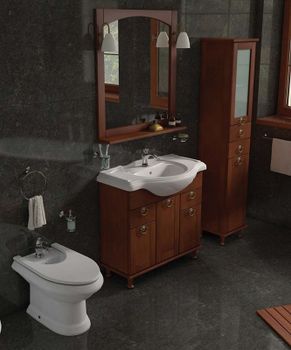 Зеркало Roca America 85 ZRU9302793 Орех — фото 2, Зеркала в ванную комнату