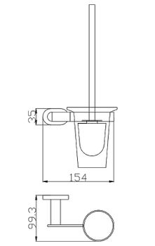 Ершик для унитаза Rav Slezak Yukon YUA0500CMATZ Черный матовый Золото — фото 2, Ершики для унитаза