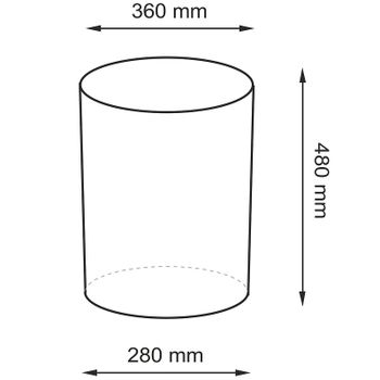 Корзина для белья WasserKRAFT Bever WB-240-M с крышкой Темно-коричневая — фото 3, Корзины для белья