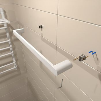 Полотенцедержатель Altasan Лотос ЛТ60БМ Белый матовый — фото 4, Полотенцедержатели