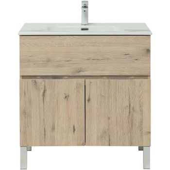 Тумба под раковину Aquanet Алвита New 80 277553 Дуб Веллингтон — фото 2, Тумбы под раковину