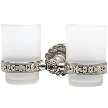 Стакан для зубных щеток Milacio Villena MC.904.SL двойной Серебро — фото 1, Стаканы для зубных щеток