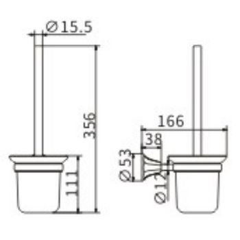Ершик для унитаза CeramaLux Biatrichi 73013-1 Черный матовый — фото 2, Ершики для унитаза