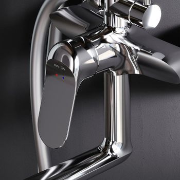 Душевая система AM.PM Sunny F0785C900 Хром — фото 11, Душевые стойки