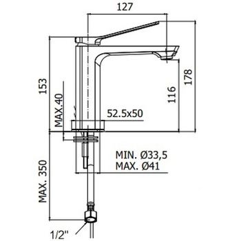 Смеситель для раковины Paffoni Tilt TI071NO Черный матовый — фото 3, Смесители для раковины