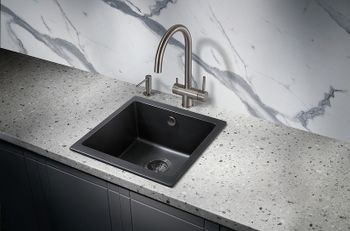 Кухонная мойка Milacio Leon 45 Cuarzo MC.77091 Черная матовая — фото 4, Кухонные мойки