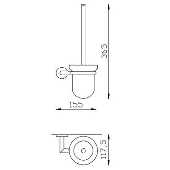 Ершик для унитаза Nofer Line 16518.W Белый — фото 3, Ершики для унитаза
