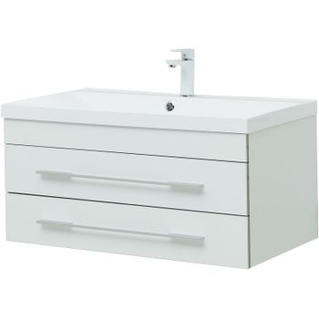 Тумба под раковину Aquanet Верона 90 272424 подвесная Белая матовая — фото 3, Тумбы под раковину