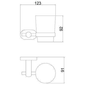 Стакан для зубных щеток Belz B905 B90506 Вороненая сталь — фото 2, Стаканы для зубных щеток