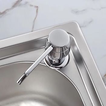 Дозатор для моющего средства Haiba HB405 Хром — фото 2, Дозаторы для кухонных моек