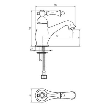 Смеситель для раковины Migliore Bomond 26869 Бронза — фото 2, Смесители для раковины
