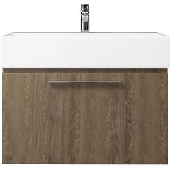 Тумба под раковину Creto Milano 80 5-1377TR подвесная Truffle — фото 1, Тумбы под раковину