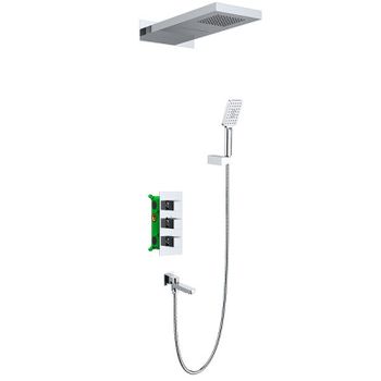 Душевая система Timo Petruma SX-5079/00SM с термостатом Хром — фото 1, Встраиваемые душевые комплекты