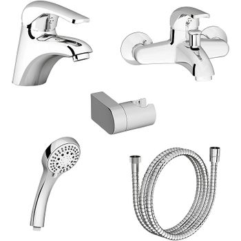 Комплект смесителей Ravak Rosa Set RS 70508017 Хром — фото 1, Готовые комплекты для ванной комнаты