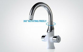 Смеситель для раковины Gappo G49 G1049 Белый Хром — фото 4, Смесители для раковины