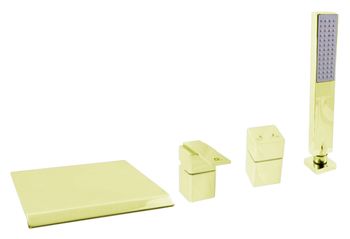 Смеситель на борт ванны Rav Slezak Loira LR574.5PZ золотой — фото 1, Смесители на борт ванны