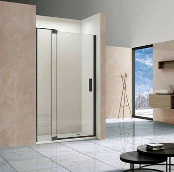 Душевая дверь Vincea Extra 90 VDP-1E8090CLB профиль Черный стекло прозрачное — фото 7, Распашные душевые двери