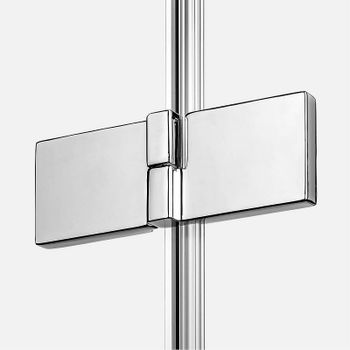 Душевой уголок New Trendy Avexa Chrome 90х90 R EXK-1472 профиль Хром стекло прозрачное — фото 6, Квадратные душевые уголки