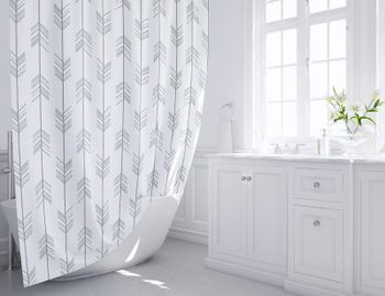 Шторка для ванны Fixsen Savoy FX-1510 200х180 Белая — фото 2, Шторы для ванной