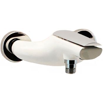 Смеситель для ванны Webert Aria AI850102844 Белый глянец Хром — фото 1, Смеситель для ванны