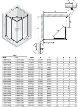 Душевой уголок New Trendy Prime Chrome 90х100 D-0296A/D-0299A профиль Хром стекло прозрачное — фото 9, Прямоугольные душевые уголки