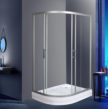 Душевой уголок WeltWasser WW500 С 120х90 R 10000012453 профиль Хром стекло прозрачное — фото 1, Асимметричные душевые уголки