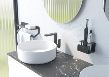 Держатель для зубных щеток Sonia Quick 185283 Черный матовый — фото 2, Стаканы для зубных щеток