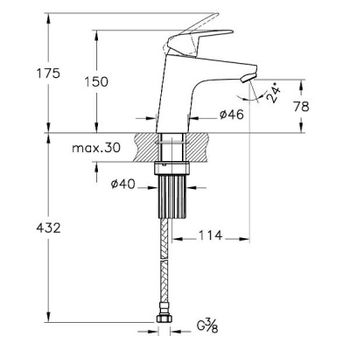Смеситель для раковины Vitra Flow Round A42923EXP Хром — фото 4, Смесители для раковины