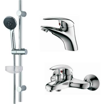 Комплект смесителей Agger Proud A0831100 Хром — фото 1, Готовые комплекты для ванной комнаты