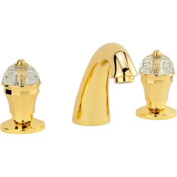 Смеситель для раковины Migliore Prestige Crystal 30860 Золото — фото 2, Смесители для раковины