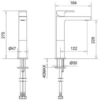 Смеситель для раковины Migliore Tenesi 25416 Хром — фото 2, Смесители для раковины