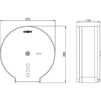 Диспенсер туалетной бумаги Nofer 05006.XL.W Белый — фото 2, Диспенсеры туалетной бумаги