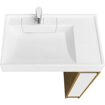 Тумба под раковину Aquaton Лондри 80 1A267101LHDR0 Дуб Рустикальный без фасада — фото 4, Тумбы под раковину