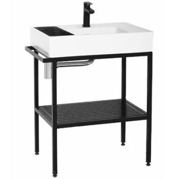 Тумба с раковиной Creavit Arya 68 AR065-M+AR065 Черная — фото 1, Тумбы с раковиной