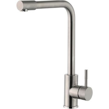 Смеситель для кухни ZorG Steel Hammer SH 5191 INOX Нержавеющая сталь — фото 1, Смесители для кухни