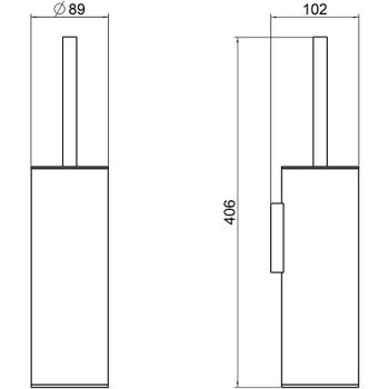 Ершик для унитаза Schein Accessories 9364MB Черный матовый — фото 2, Ершики для унитаза