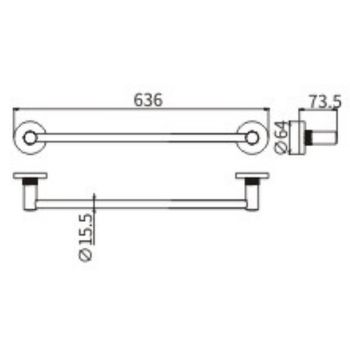 Полотенцедержатель CeramaLux Antica 61208-1 Золото — фото 2, Полотенцедержатели