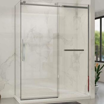 Душевой уголок Vincea Como Soft 140x100 VSR-1CS1014CL профиль Хром стекло прозрачное — фото 1, Прямоугольные душевые уголки