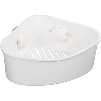 Полка корзина Grampus Element GR-3308 угловая Белая — фото 1, Полки для ванной и душа