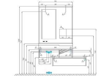 Тумба под раковину Aquaton Сакура 100 1A234901SKW80 подвесная Ольха наварра Белый глянец — фото 6, Тумбы под раковину