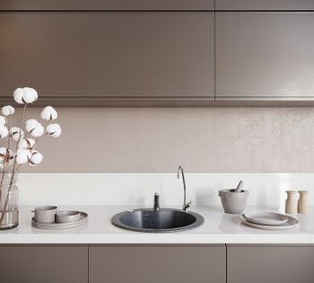 Кухонная мойка Domaci Бьелла DMC-08S GWS-08S-308 Черная — фото 2, Кухонные мойки