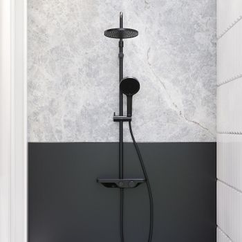 Душевая система Damixa Apollo 947730300 Черная матовая — фото 3, Душевые стойки