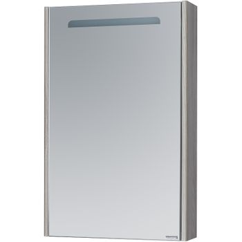 Зеркальный шкаф Aquaton Сильва 50 L 1A215502SIW6L с подсветкой Дуб фьорд — фото 1, Зеркальные шкафы в ванную