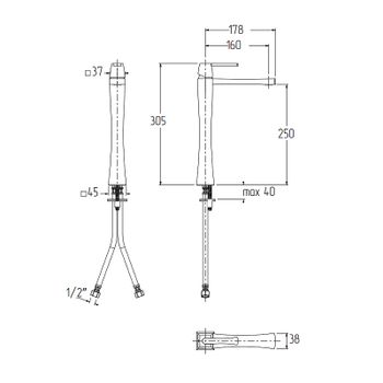 Смеситель для раковины Migliore Opera 19054 Золото — фото 2, Смесители для раковины