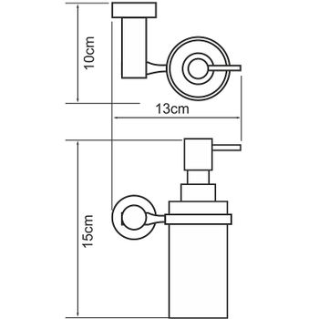 Дозатор для жидкого мыла WasserKRAFT Donau K-9499 Хром — фото 3, Дозаторы