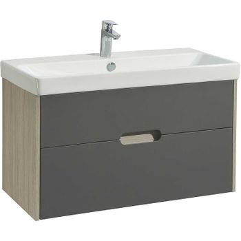 Тумба под раковину Aquaton Оливия 90 1A254401OLUG0 подвесная Грей Дуб ойстер — фото 1, Тумбы под раковину